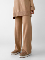 Костюм трикотажный Palandya 6627 бежевый из кофты с высоким горлом и кюлот на резинке со шнуровкой шоурум