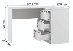 Письменный стол Мадера 1244 124х85х77 лдсп белый