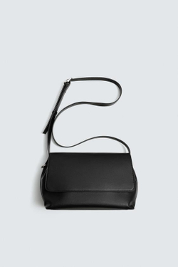 ZARA СУМКА С КЛАПАНОМ, ЧЕРНЫЙ