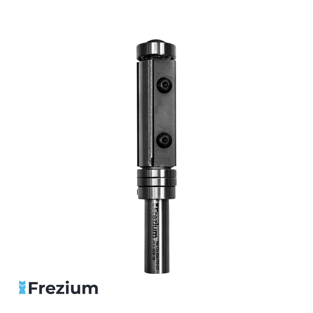 Прямая обгонная фреза со сменными пластинами с верхним и нижним подшипниками "Frezium" (19x12x50x113 Z2; PFV-909-19)