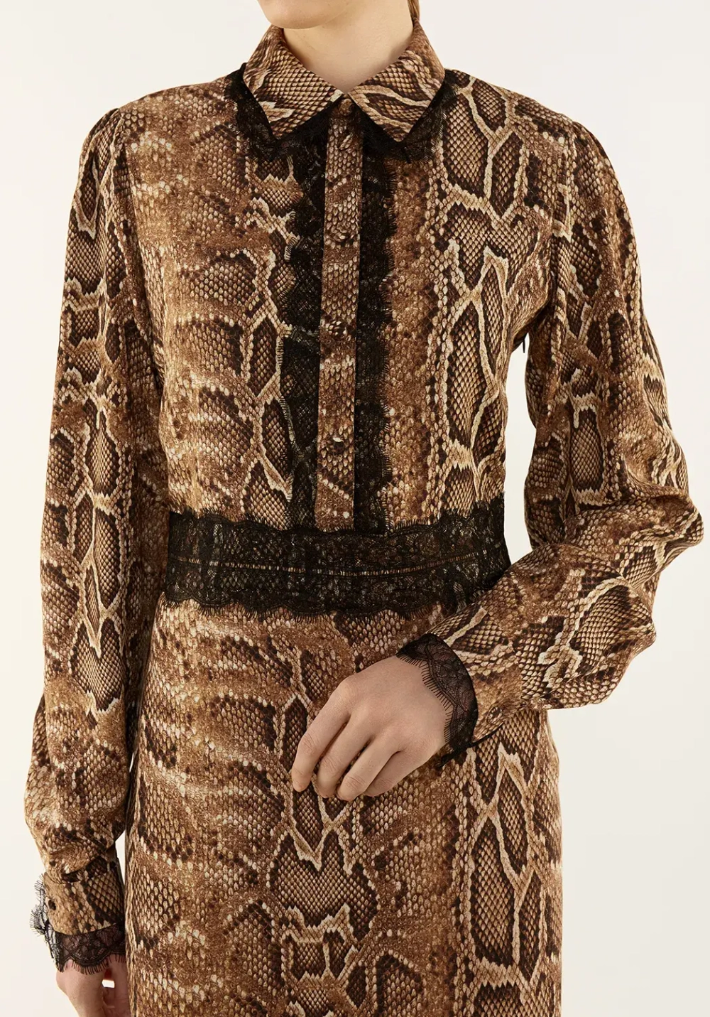 Платье «Питон», коричневый