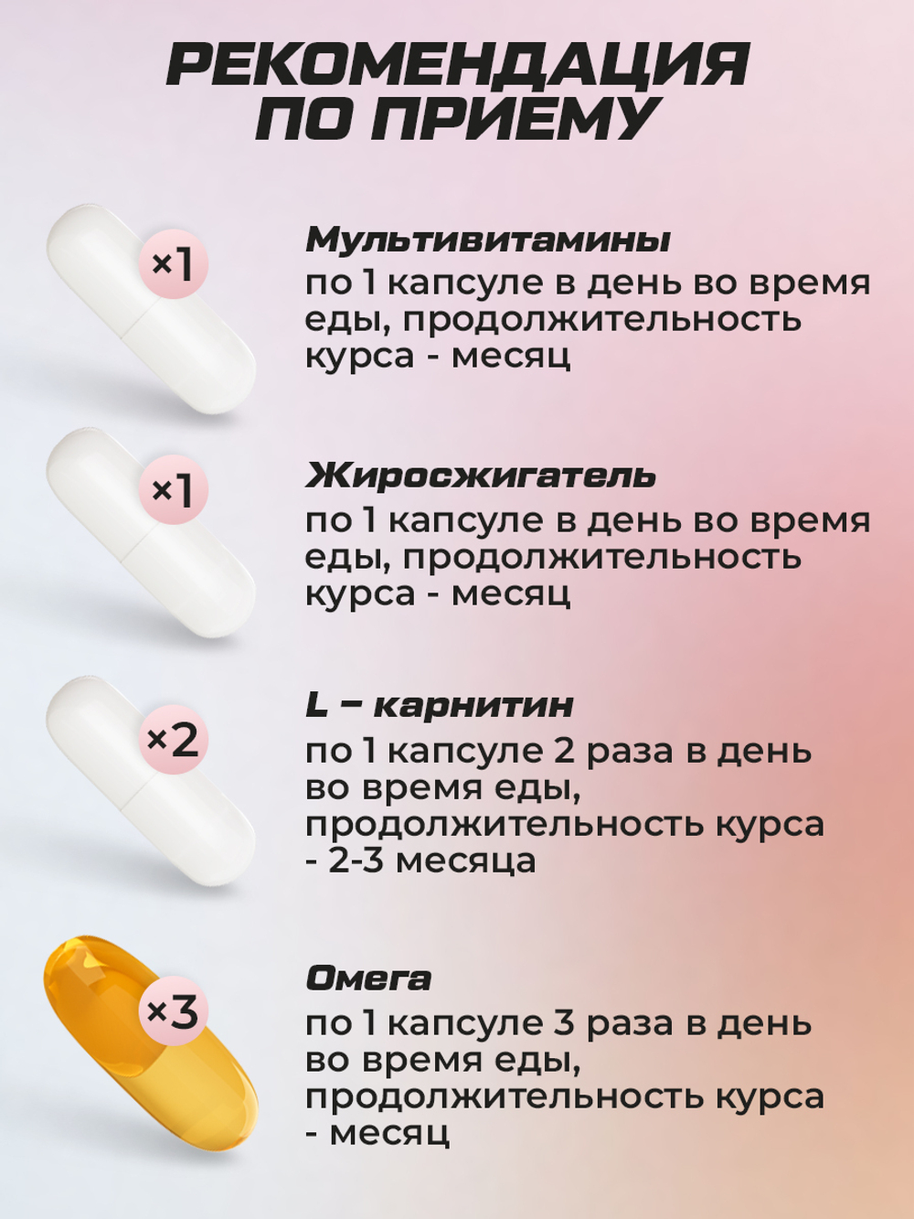 Комплексный набор для похудения 360 капсул