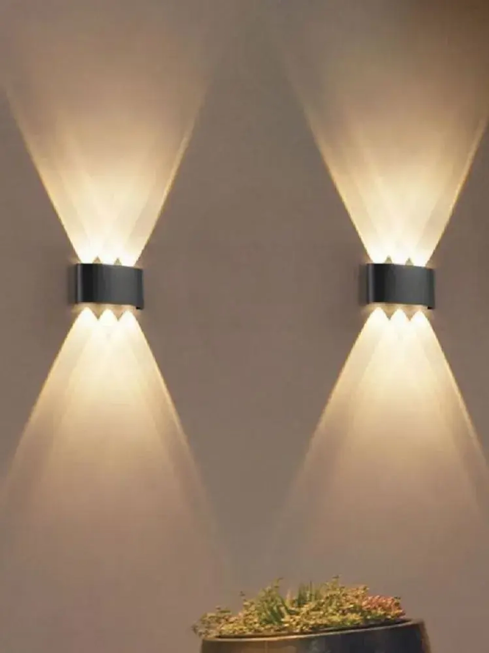 Polax Светильник настенный 6W ЧЕРНЫЙ ТЕПЛЫЙ/ Бра уличный на фасад/ Светодиодный LED ночник