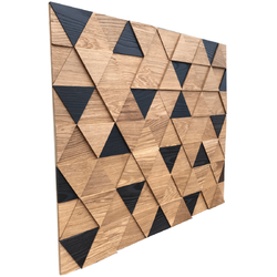 Деревянная мозаика для стен Wood Mosaic Трой Дуб/Термоясень