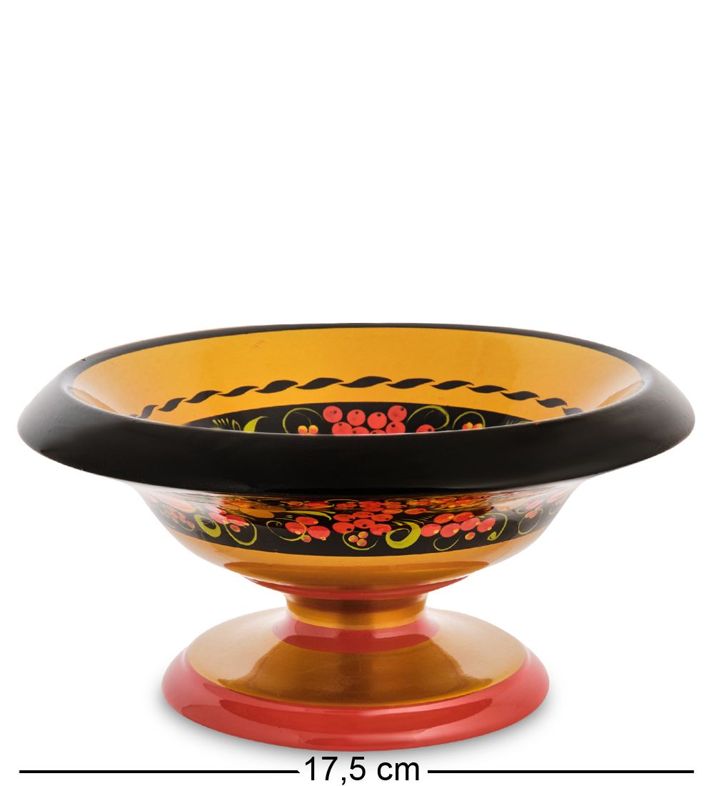 Народные промыслы ХЛ-026/1 Конфетница 80х175 (Хохлома)