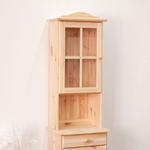 Шкаф витрина, 58х28х105, Лена, однодверная, для посуды, массив сосны, с регулируемыми полками (верхняя часть буфета Лена), Dipriz