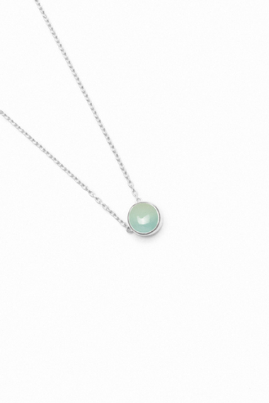 Колье из серебра "Бирюзовый Халцедон"