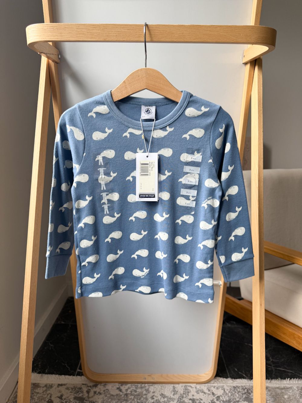 Хлопковый лонгслив Petit Bateau, 98