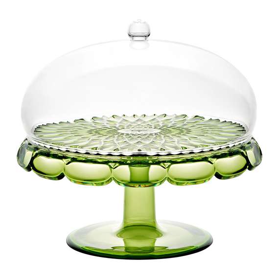 Блюдо для торта с крышкой vanity, D30 см, зеленое
