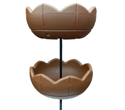 Садовый цветник Гейзер-2 с вазонами 600, цвет терракот, высота 1250