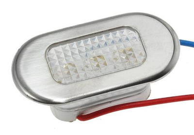 Светильник светодиодный с декоративно-защитной накладкой из полированной нержавеющей стали (10014596)