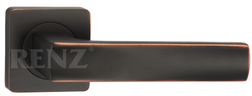 Ручка квадрат Ренц Остия, цвет бронза черная с патиной ЦАМ (гарантия - 10 лет)