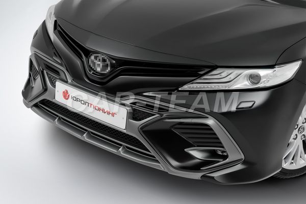 Накладка на передний бампер Toyota Camry XV70 "ЮролТюнинг" Harius окрашенная в цвет