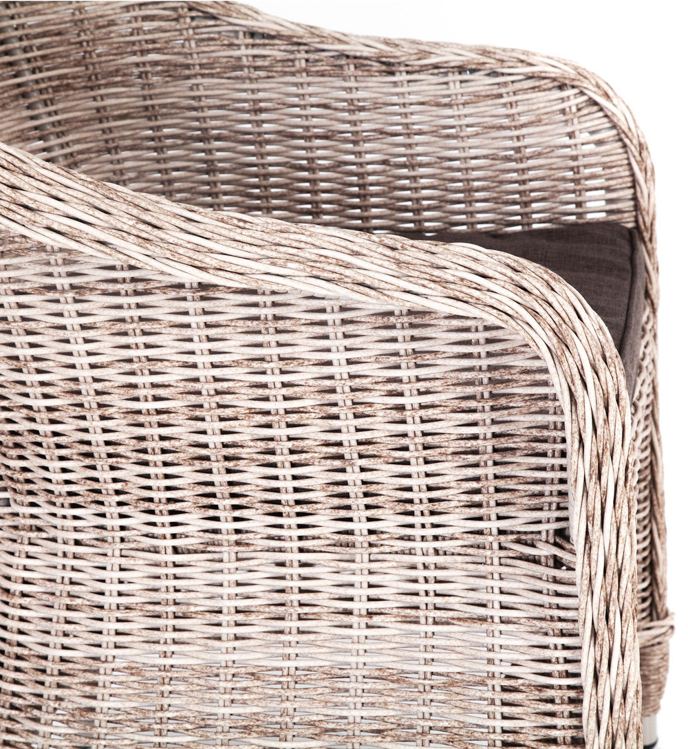 "Равенна" плетеное кресло из искусственного ротанга, цвет бежевый