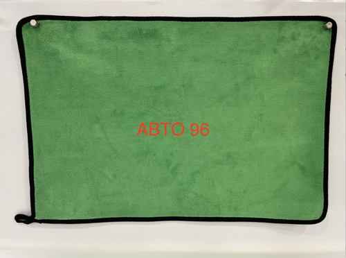 G-03SA / Мягкое полотенце из микрофибры для чистки автомобиля, маленькое (серый / зеленый) 60x40 см (за 1 шт.) Оптом
