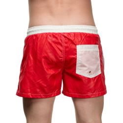 Мужские шорты красные с белым карманом сзади Sesmik STORM COLORS RED