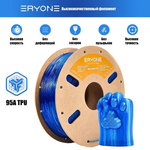 Пластик Hyper Speed TPU 1.75mm, 1KG Transparent Blue (полупрозрачный синий)