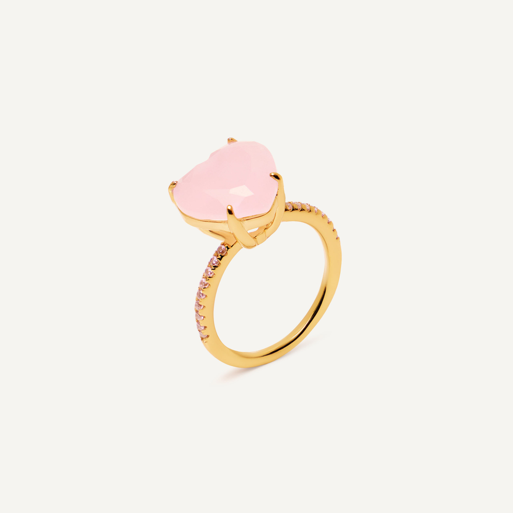 Кольцо Sex in the City Ring Gold Matt Pink - October