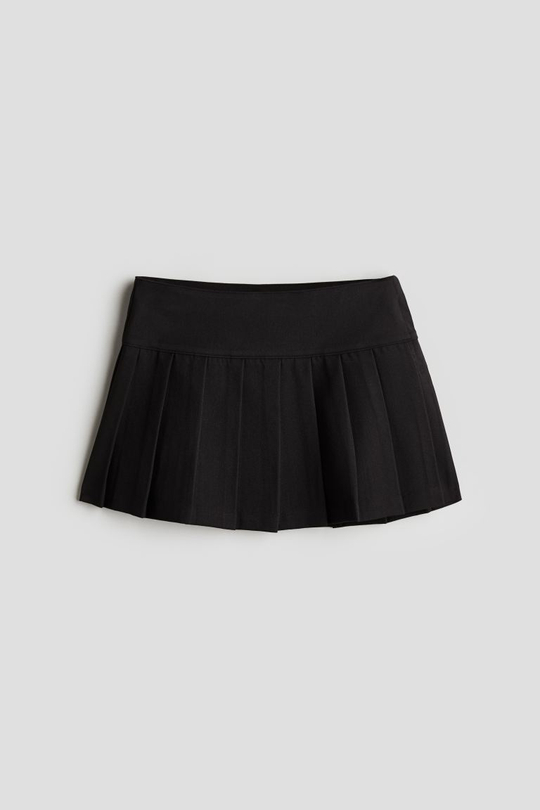 H&M Плиссированная юбка, черный