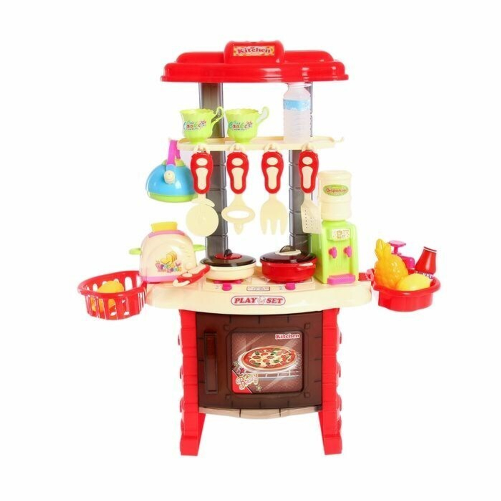 Игровой модуль Кухня + Магазин, 100 предметов с тележкой