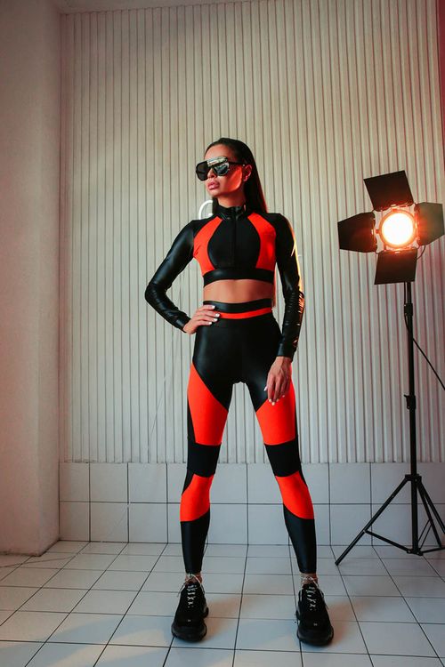 Леггинсы Orange neon