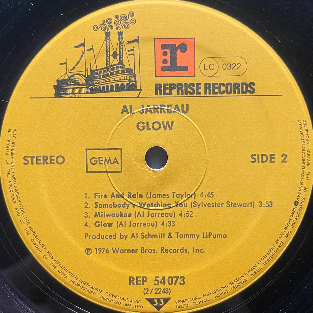 Al Jarreau - Glow (Германия 1986г.)