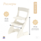 Растущий стул "ПАВЛИН", слоновая кость (Фабрика Друг Кузя) - фото: 3 Растущий стул "ПАВЛИН", слоновая кость - фото: 3