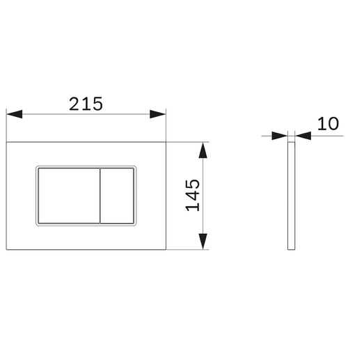 Клавиша смыва AM.PM Pro С S I070238 Черная матовая