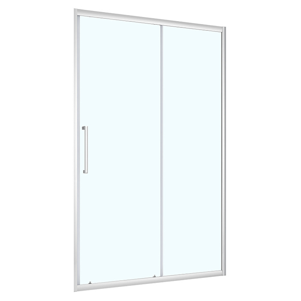 Душевая дверь Loranto раздвижная 100х190, толщина полотна 6мм универсальная, цвет профиля хром