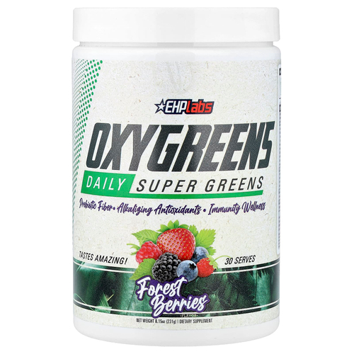 EHPlabs, OxyGreens, ежедневная суперзелень, со вкусом лесных ягод, 231 г (8,15 унции)