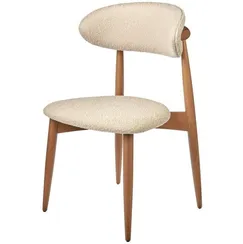 Стул Mod, бежевое букле, ножки цвета орех