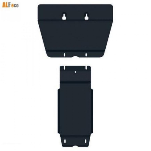 Защита ALFeco картера двигателя и кпп для Hyundai Equus 2009-2016, V-3,8 2 части (сталь 2 мм) арт.ALF1029st