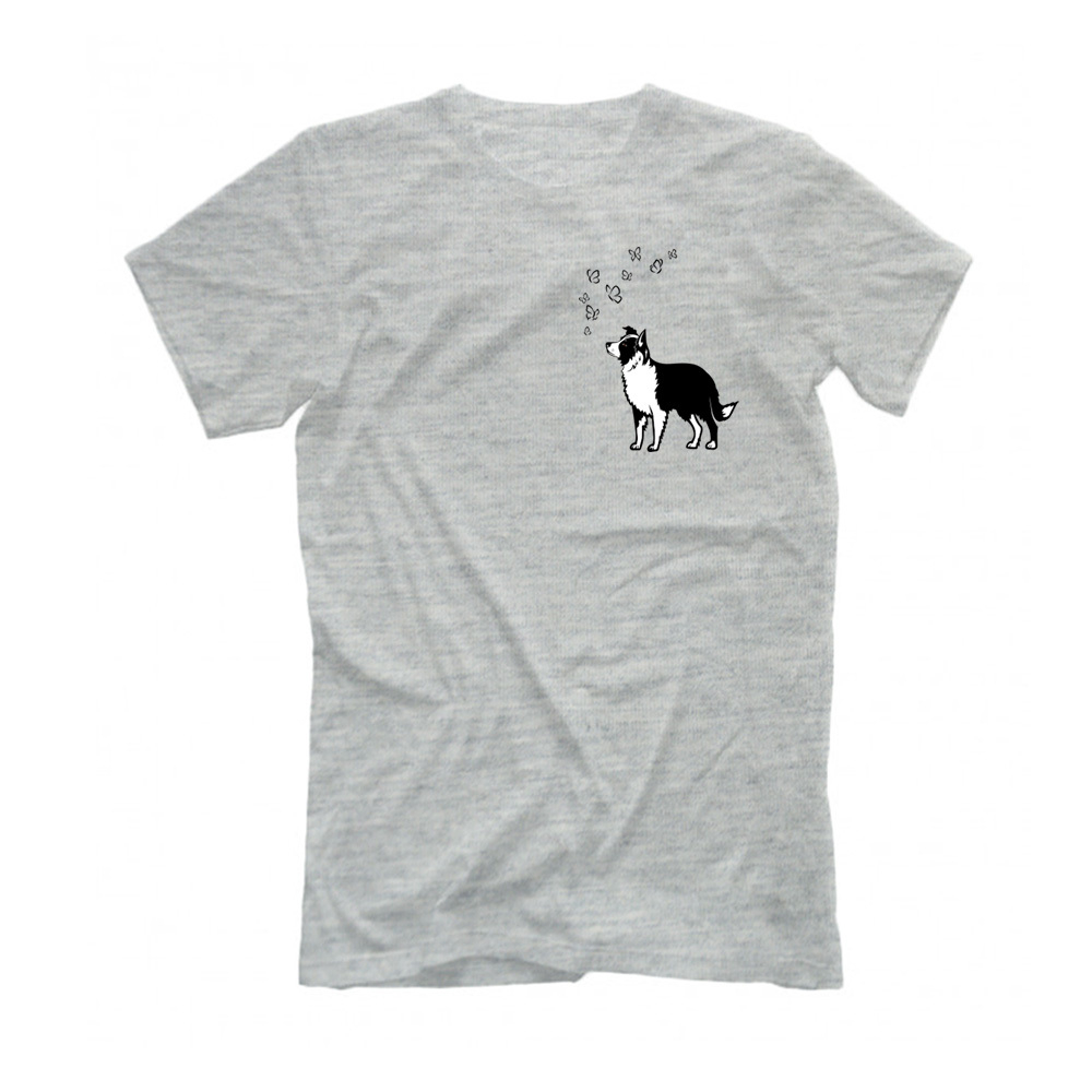 Футболка "Бордер Колли с бабочками"