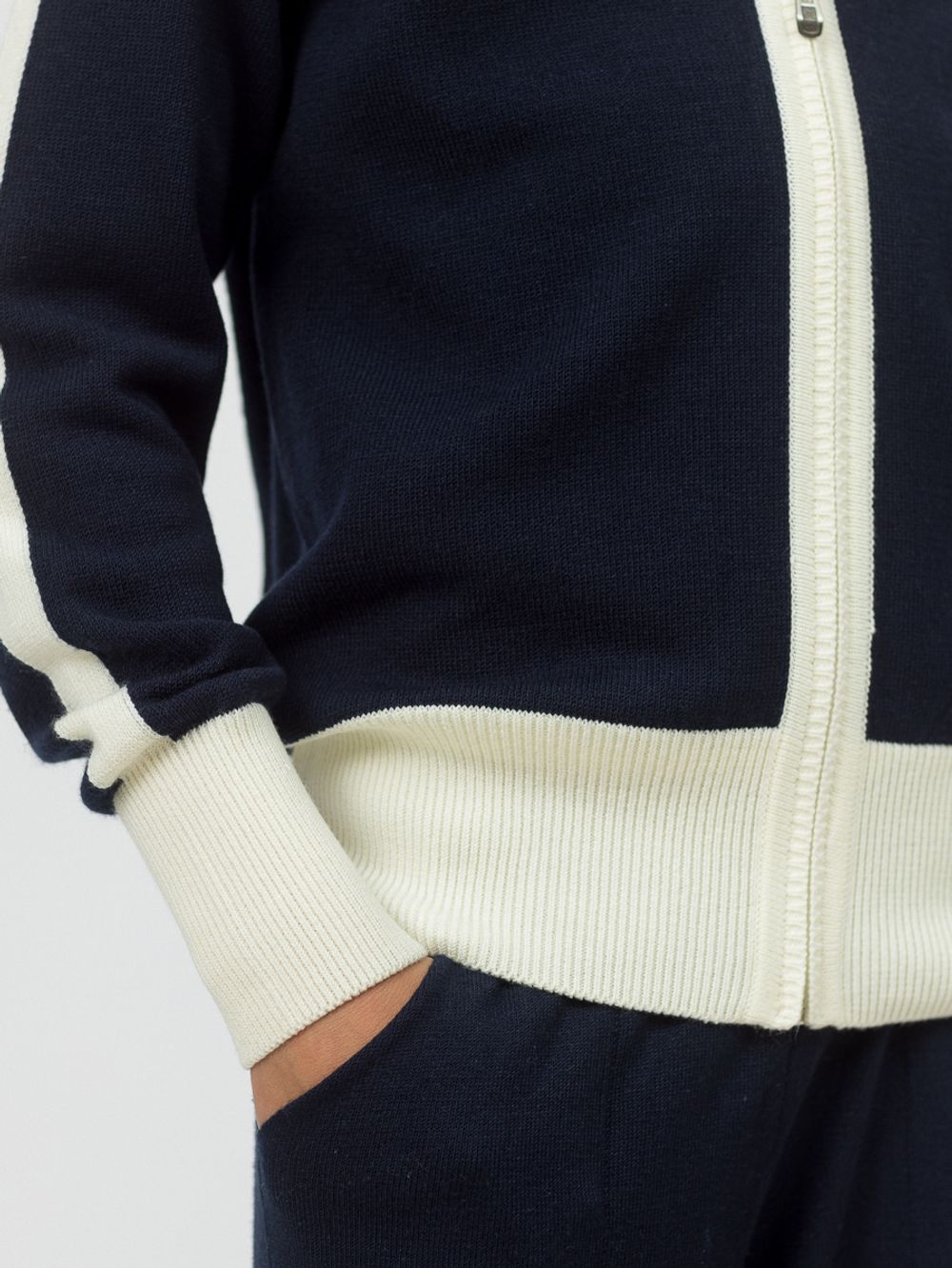 Кардиган на молнии для мальчика в школу AT1069M синий