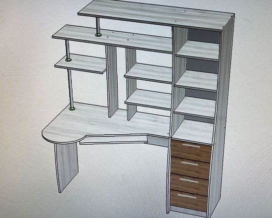Стол письменный КВИНС-5 левый
