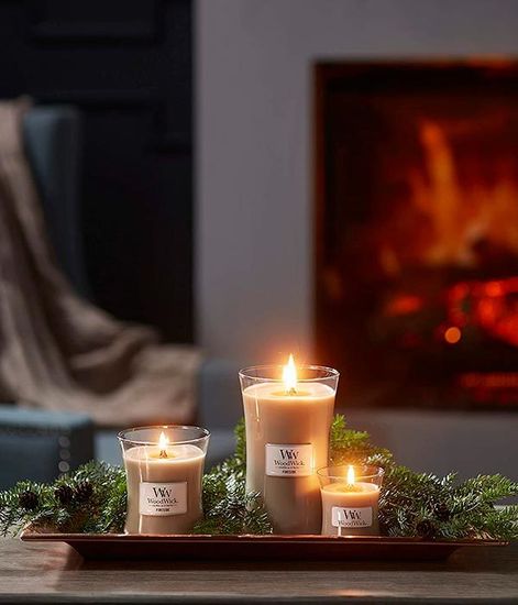 У камина, ароматическая свеча, WoodWick