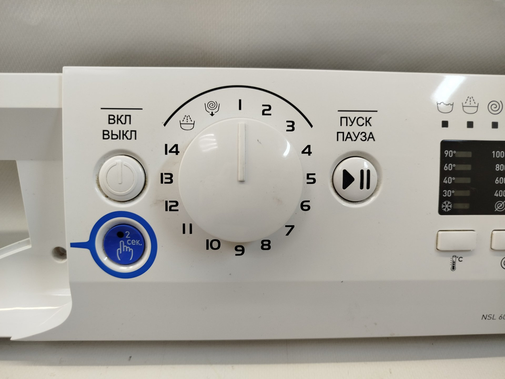 419 Панель и модуль индикации для стиральной машины Indesit NSL605 / 21024192800 б/у