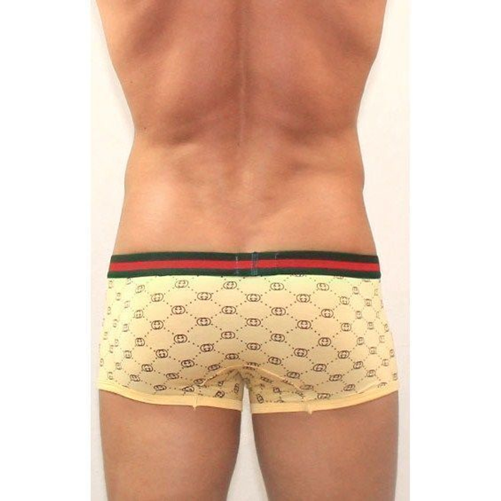 Мужские трусы хипсы желтые с овалами Yellow Trunks