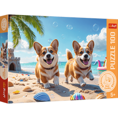 Puzzles - "100" - Corgi - the doggy / Trefl