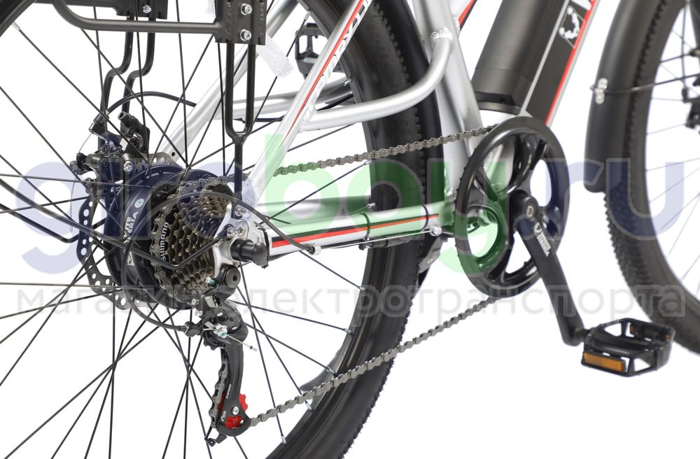 Электровелосипед WHITE SIBERIA CAMRY LIGHT 36V/11A 500W Snegir (Синий) фото 16 фото №17