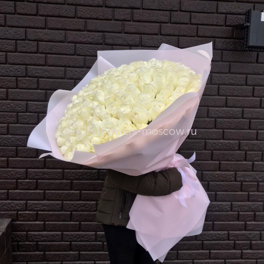 201 роза белая Эквадор экстра