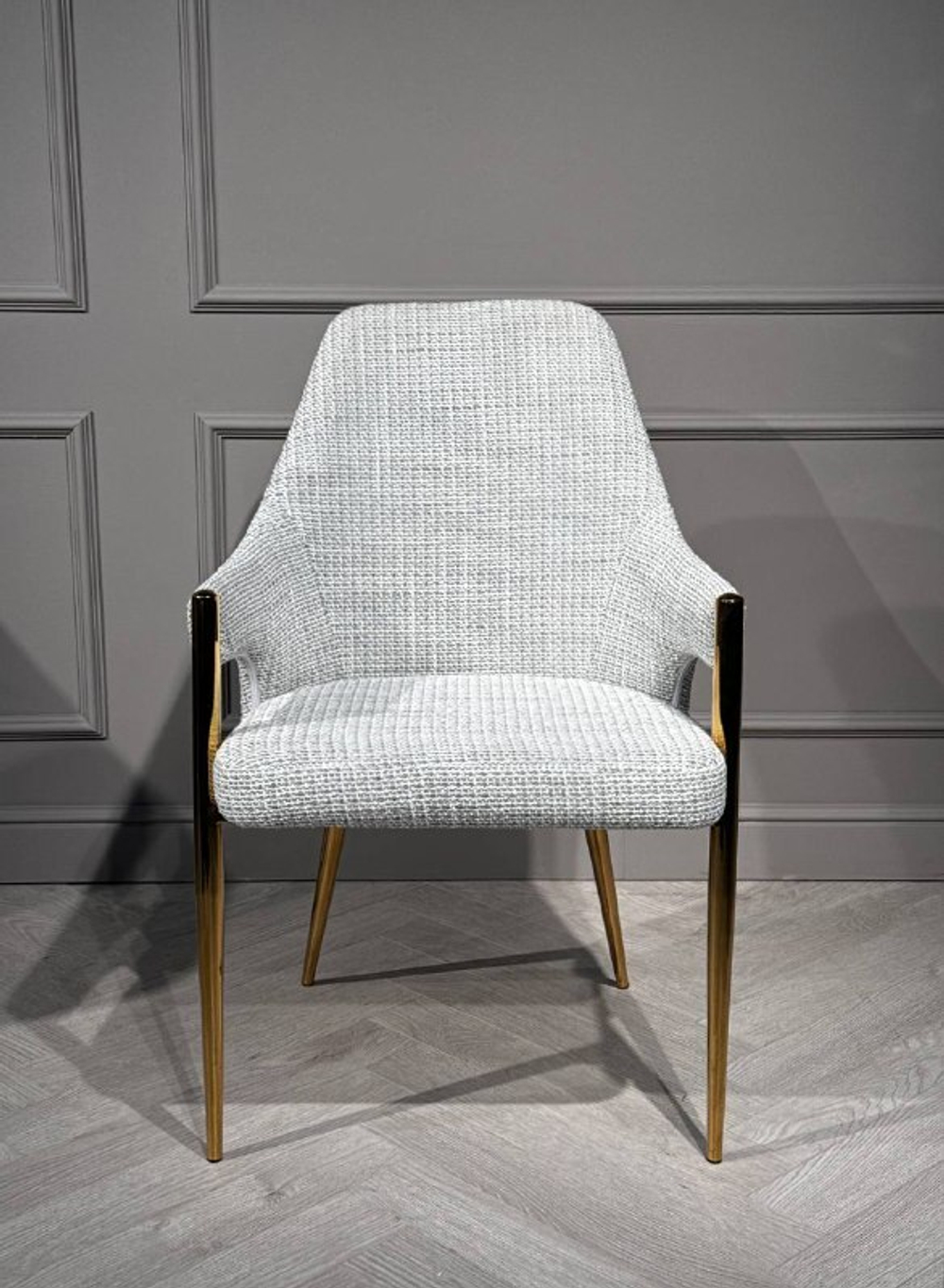 Стул обеденный Ist Casa Бергамо, 62х58х91 см, бежевый, глянцевое золото