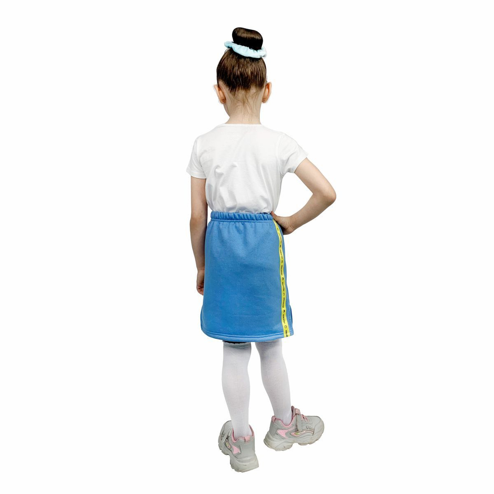 Юбка для девочки, модель №1 (прямая), рост 116 см, голубая