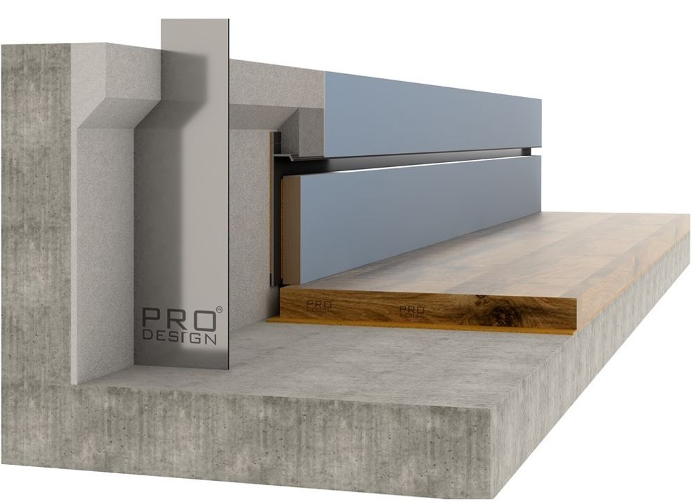 Шаблон для монтажа скрытого плинтуса, 500x5x50 мм