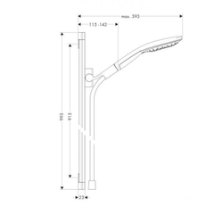 Raindance Select Душевой набор Raindance Select 150/Raindance Unica'S 0,90 26626400