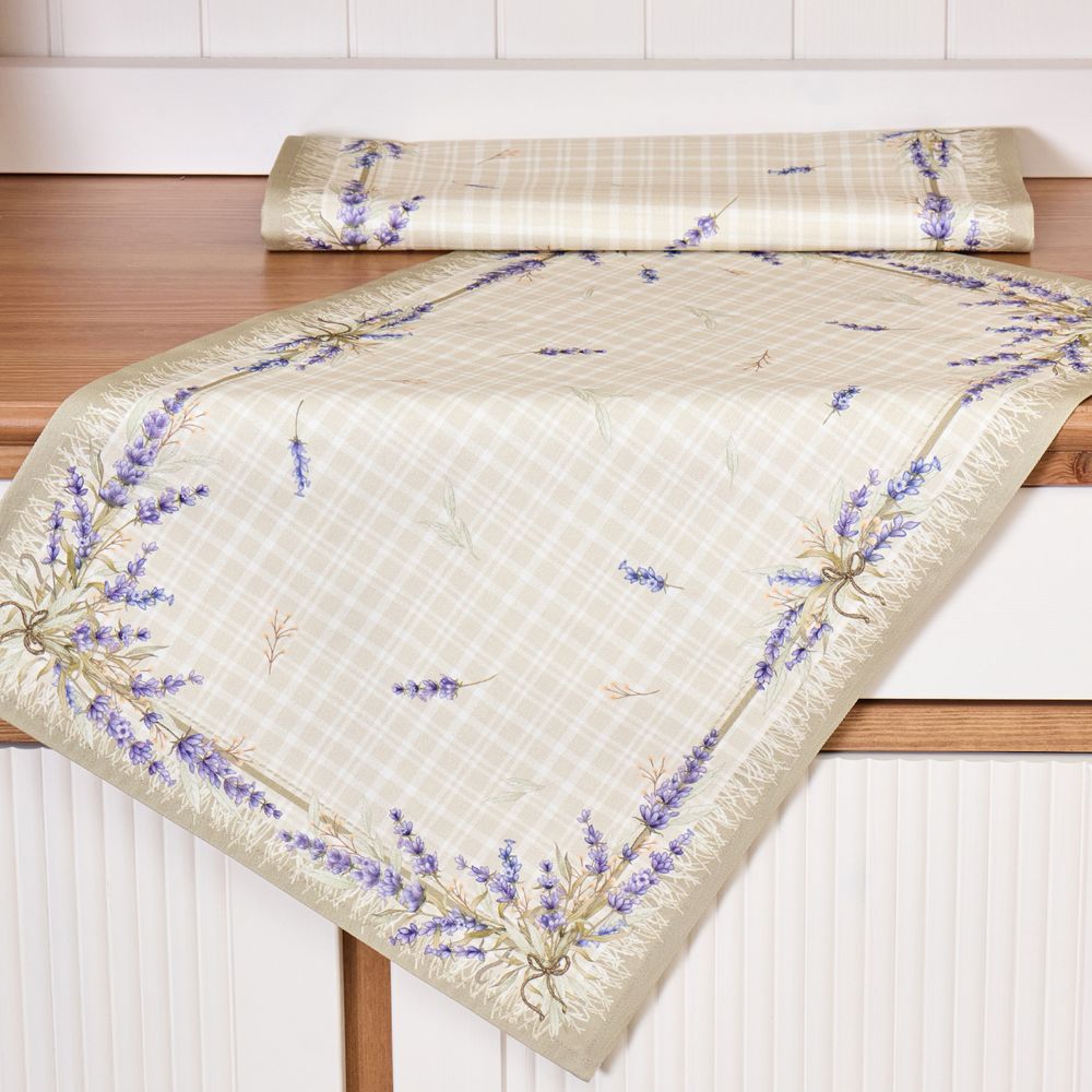 НАБОР ПОЛОТЕНЕЦ ИЗ 2-Х ШТ "ДУША ПРОВАНСА",40Х60СМ, 100% ХЛОПОК,ТВИЛ,КЛЕТКА