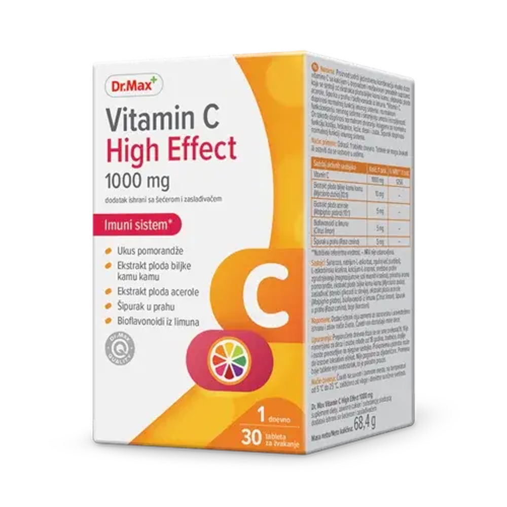 Витамин C High Effect 1000 мг Dr. Max - 30 таблеток