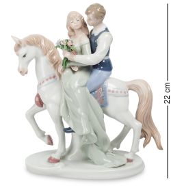 JP-15/49 Статуэтка пара «Конная прогулка» (Pavone)