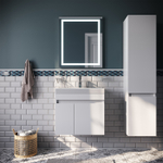 Тумба с умывальником подвесная с дверцами IDDIS Zodiac, белая, 60 см, ZOD6CD0i95K