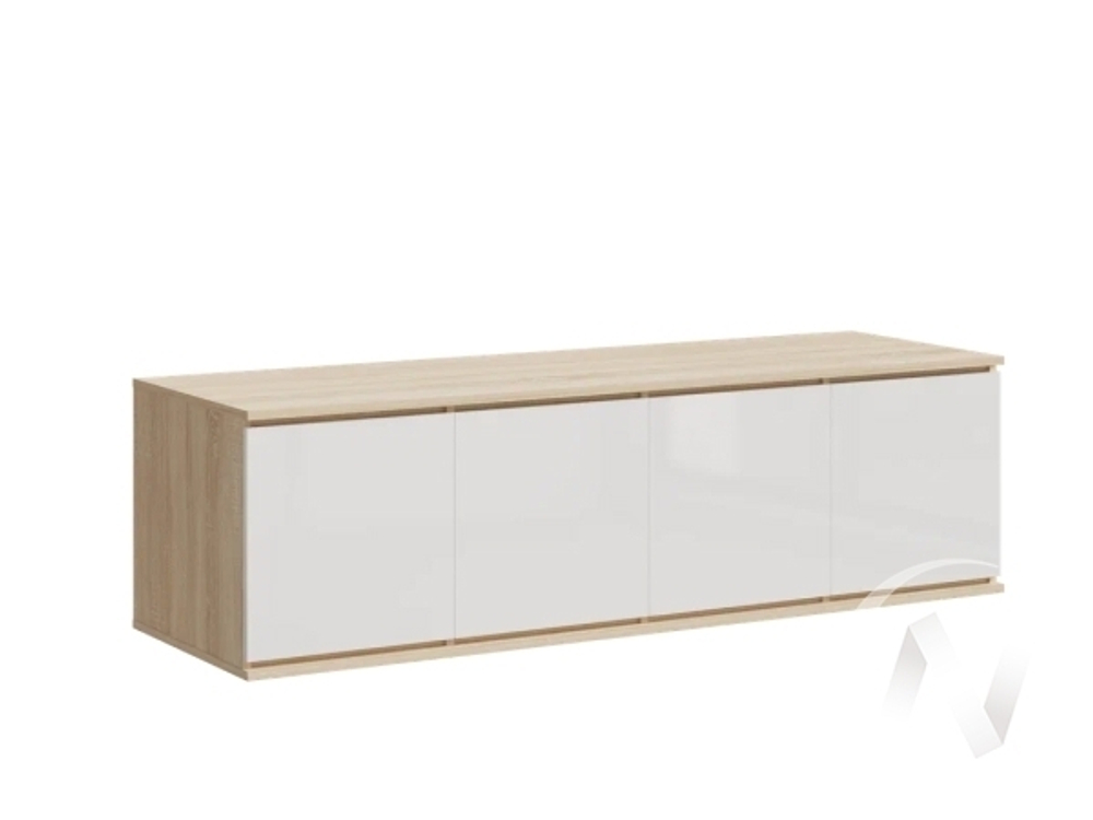 Антресоль к шкафу (1600) МС Челси (дуб сонома/белый глянец холодный)